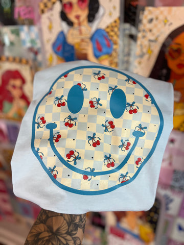 COMFORT COLOR Checkered cherry Fourth of July smiley