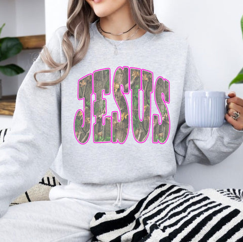 Camo Jesus with Pink