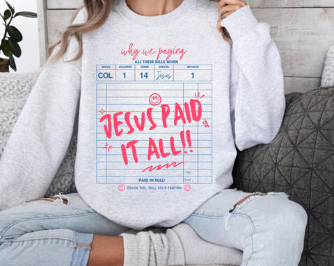 Jesus paid it all