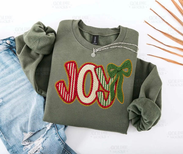 Faux yarn Joy sweatshirt